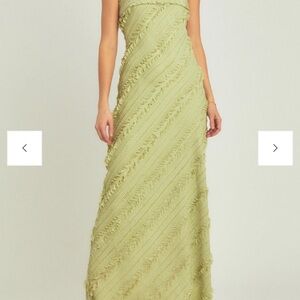 Endless Rose Strapless Textured Dress in Light Green